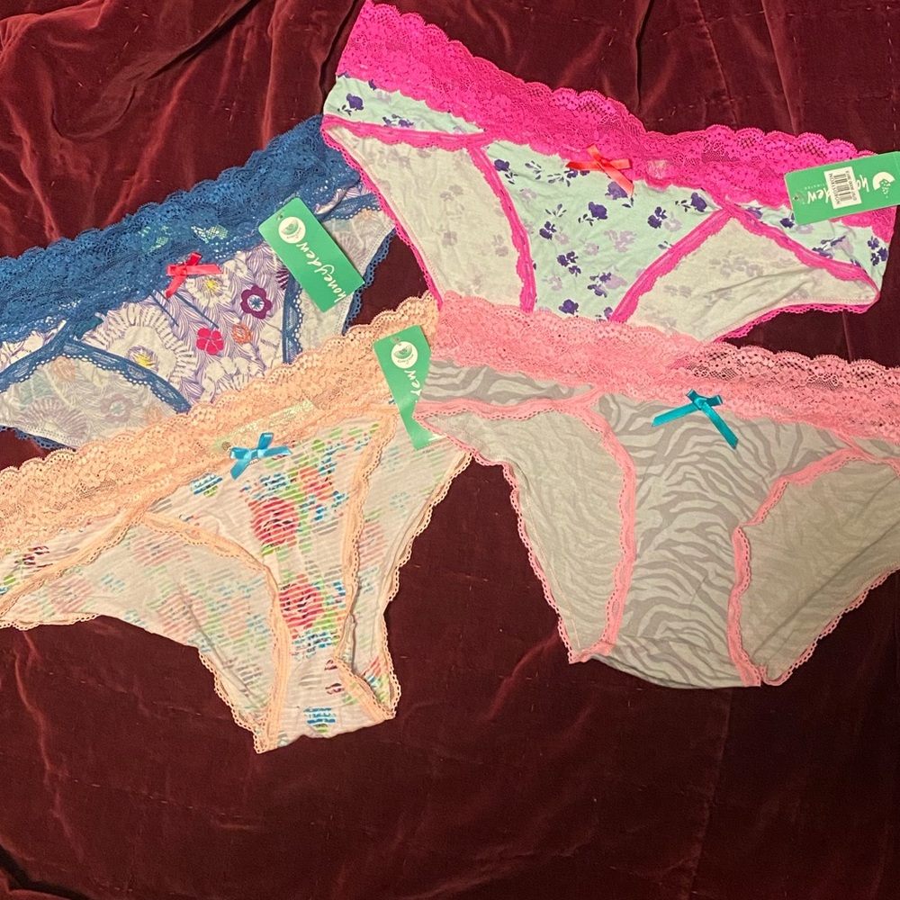 4 Pack Honeydew Ahna Hipsters Size Large